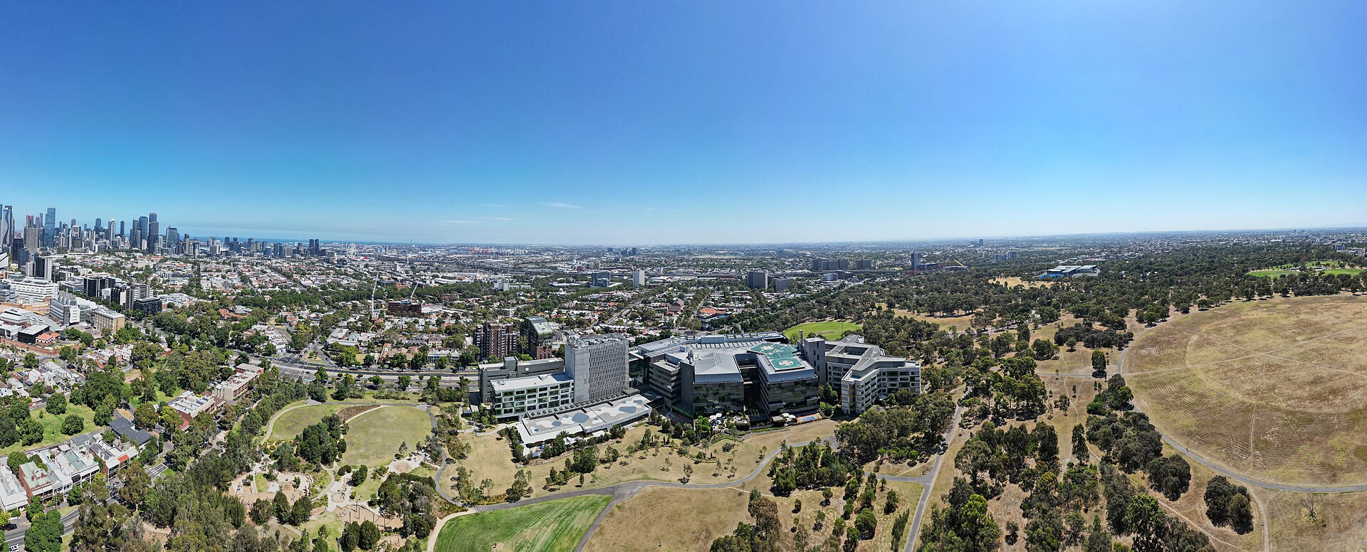 Aerial panorama of Royal Park
