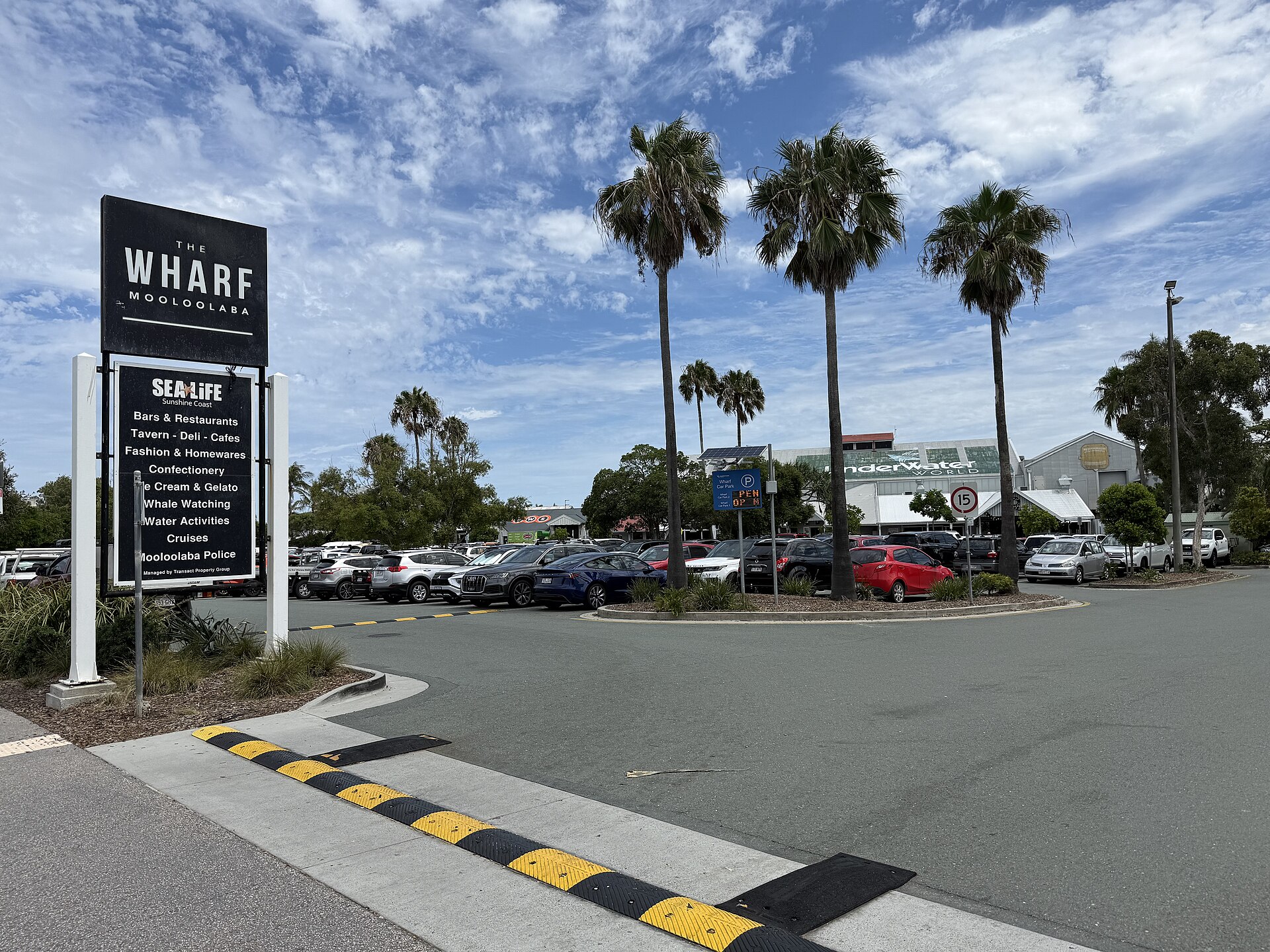 The car park at The Wharf Mooloolaba, photographed in January 2026