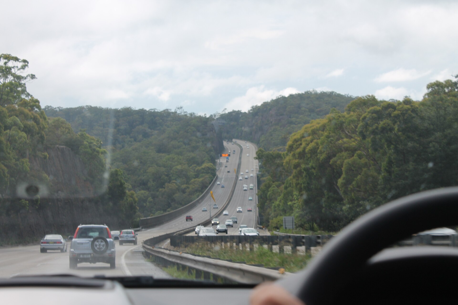 Mooney Mooney Bridge on the Sydney-Newcastle Freeway heading north