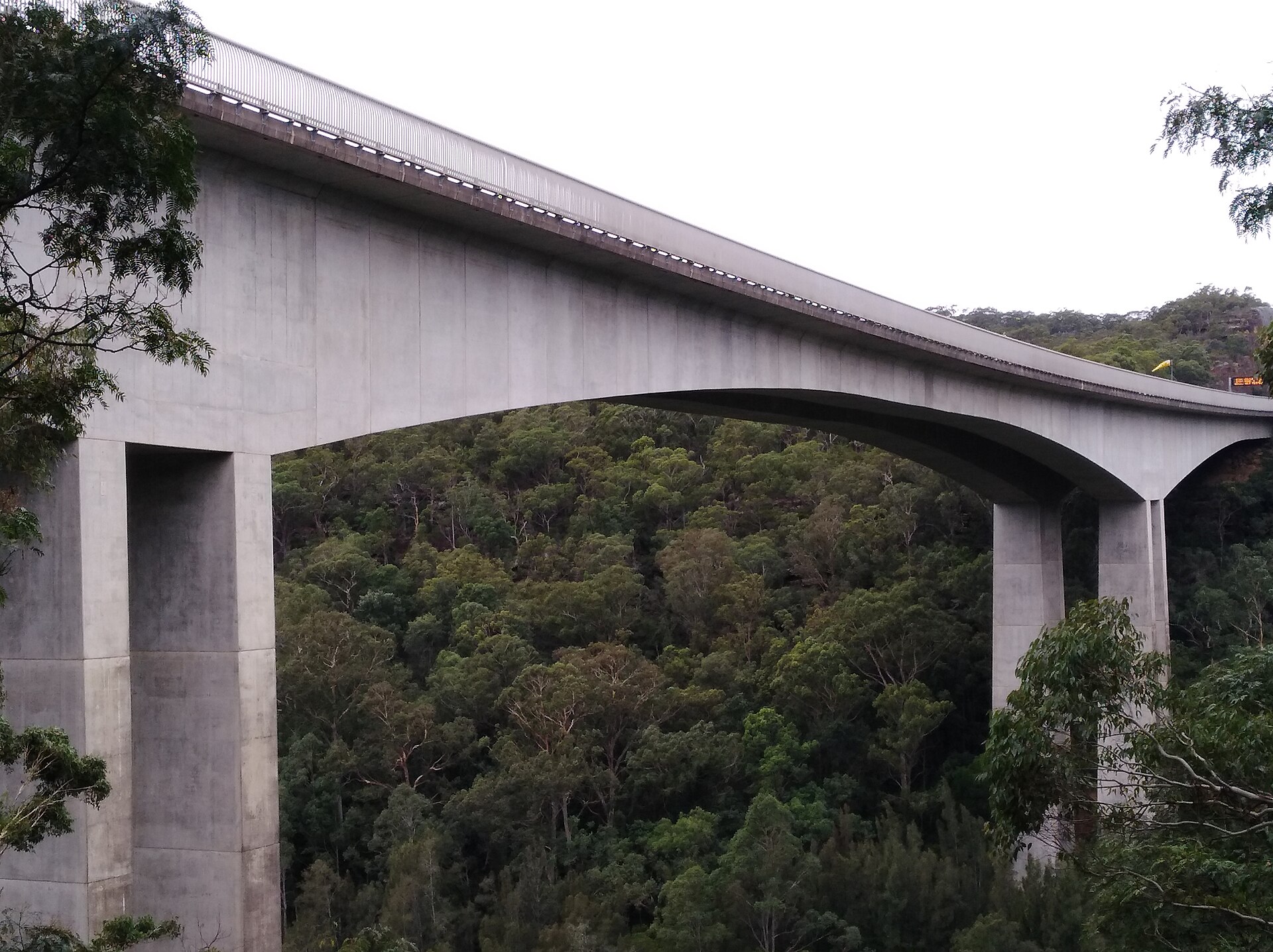 Mooney Mooney Bridge on the Pacific Motorway seen from the Beehive bushwalk