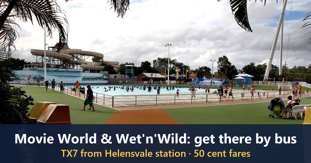 Wave pool at Wet'n'Wild Water World on the Gold Coast, photographed in 2012