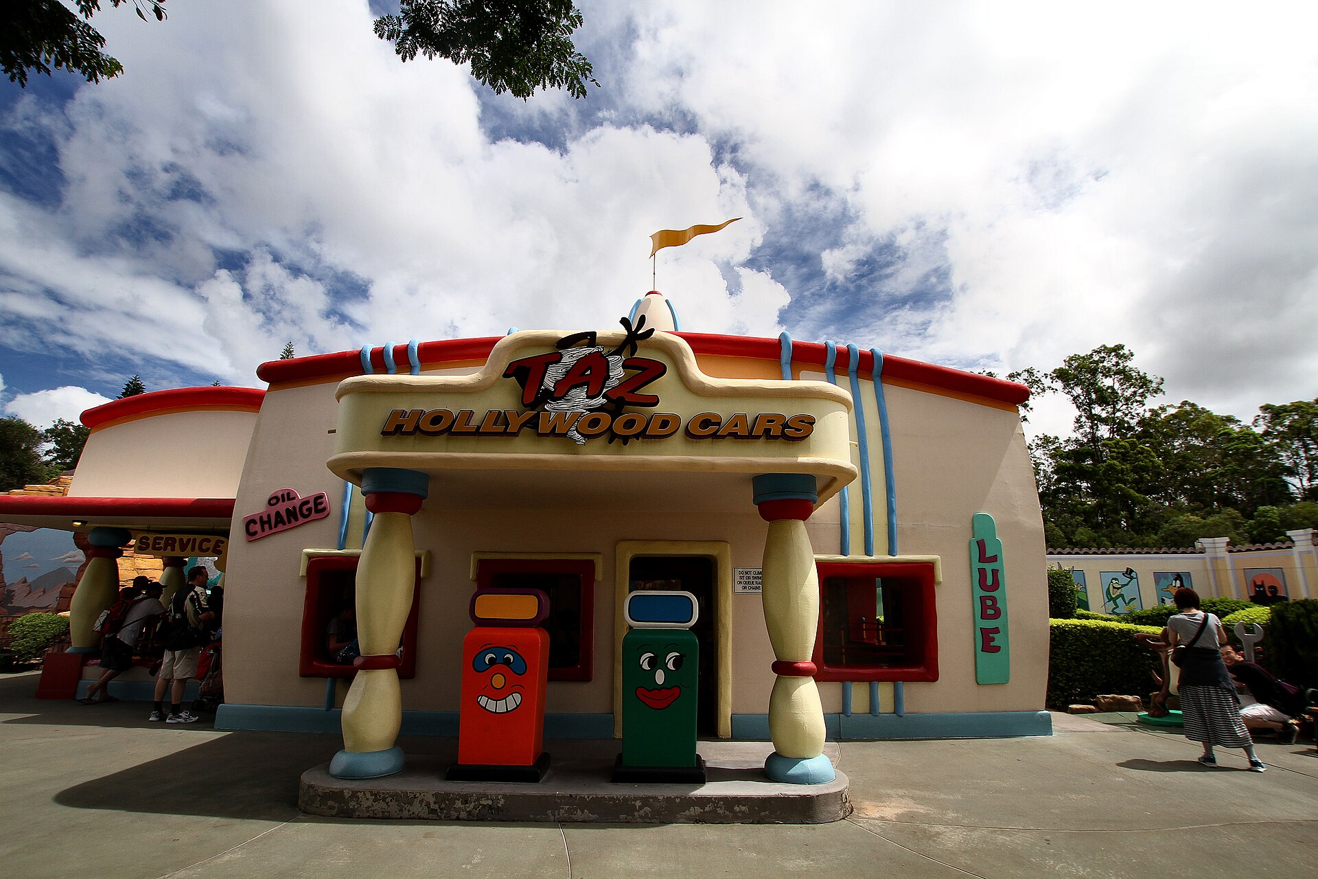 Taz Hollywood Cars at Warner Bros. Movie World, photographed in 2012