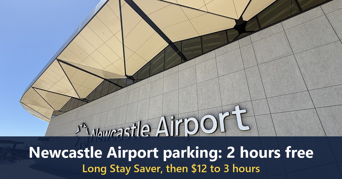 Newcastle Airport terminal sign at Williamtown