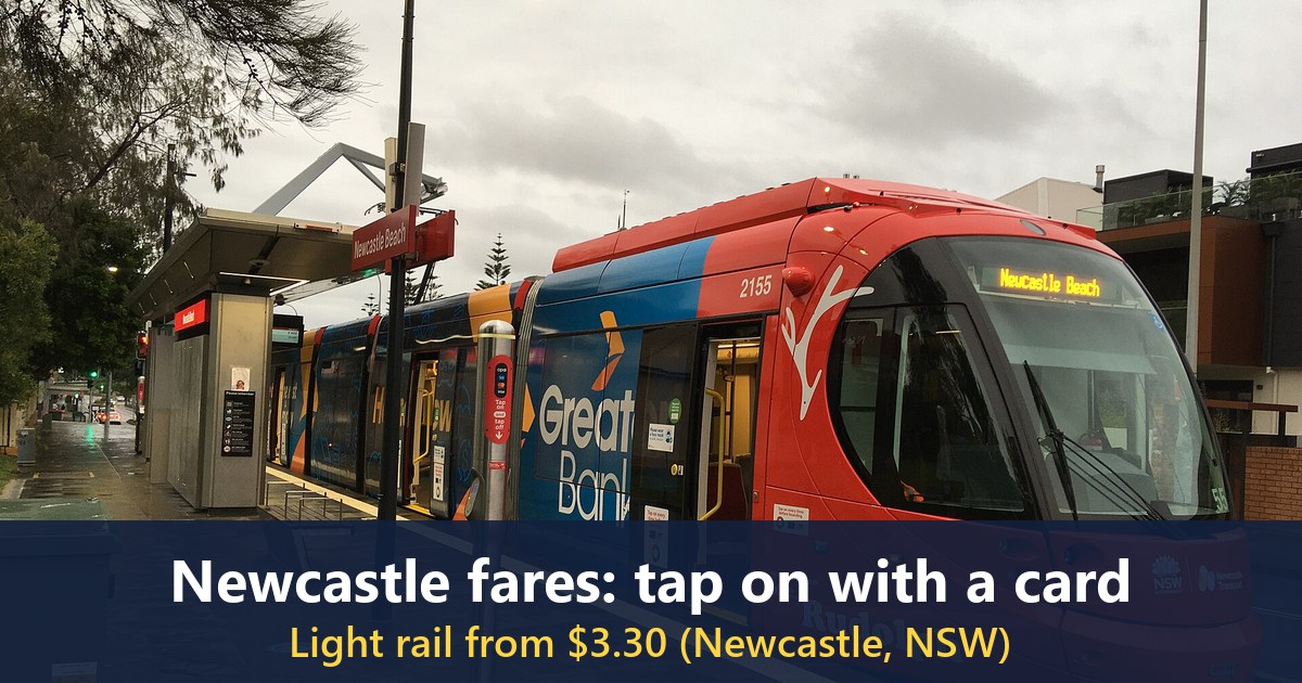 Newcastle Beach light rail stop
