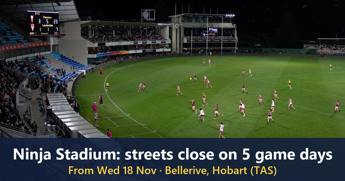 A Tasmanian Football League match at the Bellerive ground, then called Blundstone Arena (photographed in May 2024)
