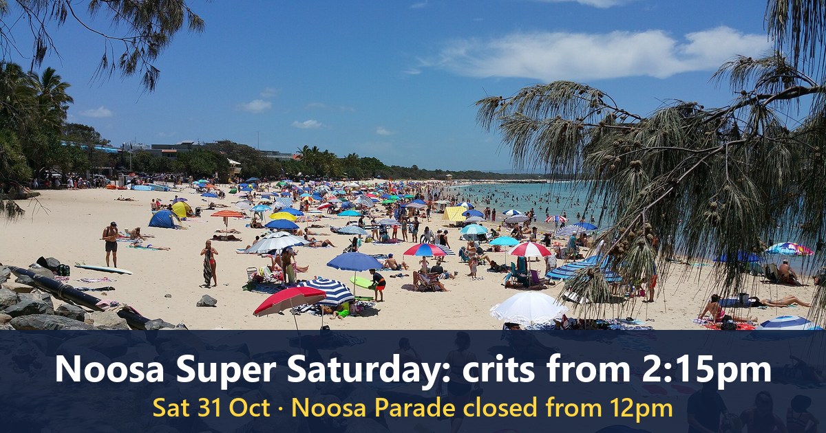 Noosa Main Beach seen from the boardwalk