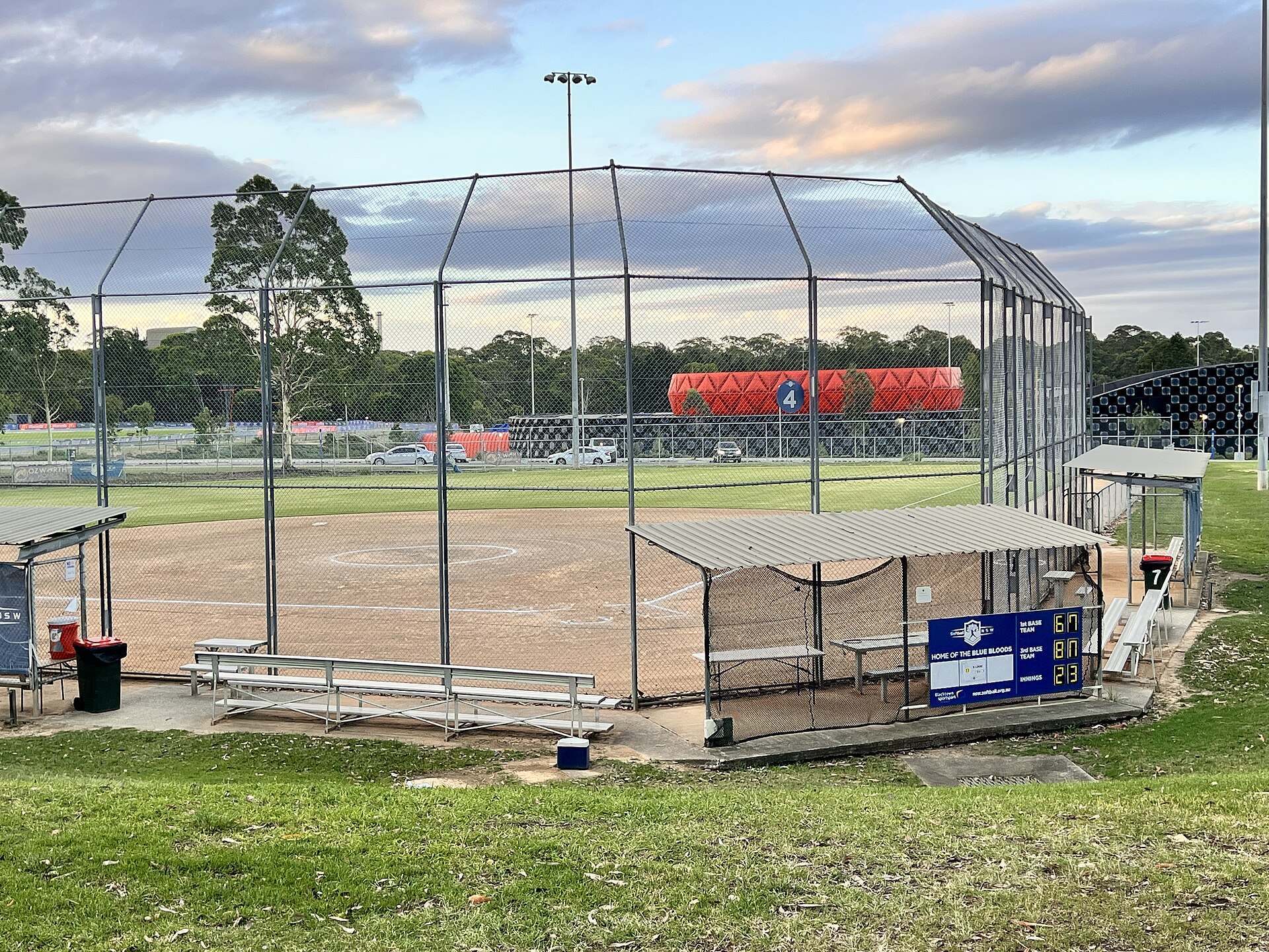 A sports field and grass at Blacktown International Sports Park, Rooty Hill