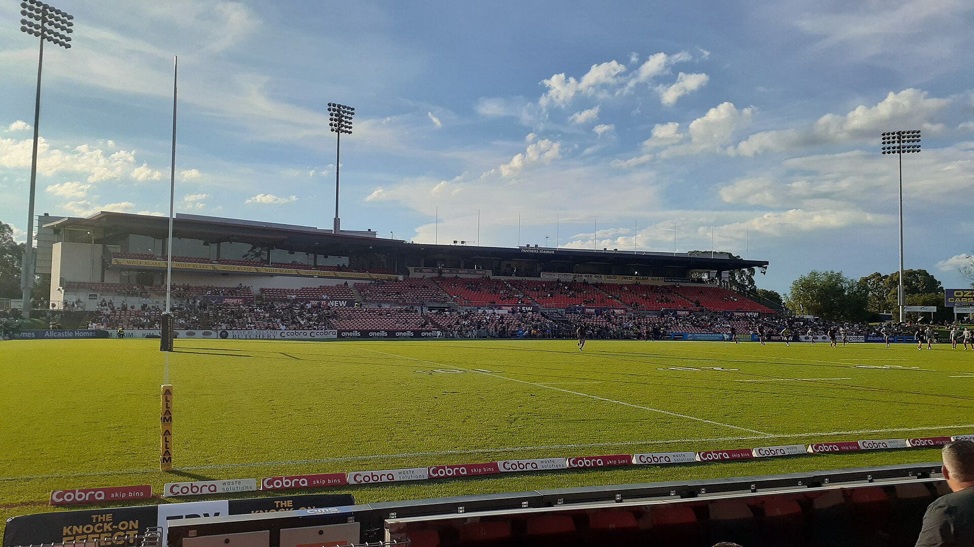 The main grandstand at Penrith Stadium in 2021