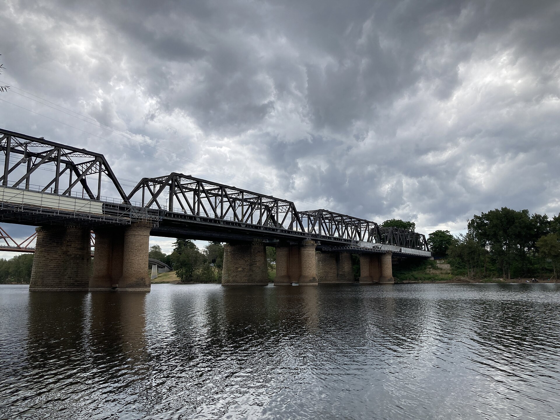Nepean River Rail Bridge at Penrith December 2022