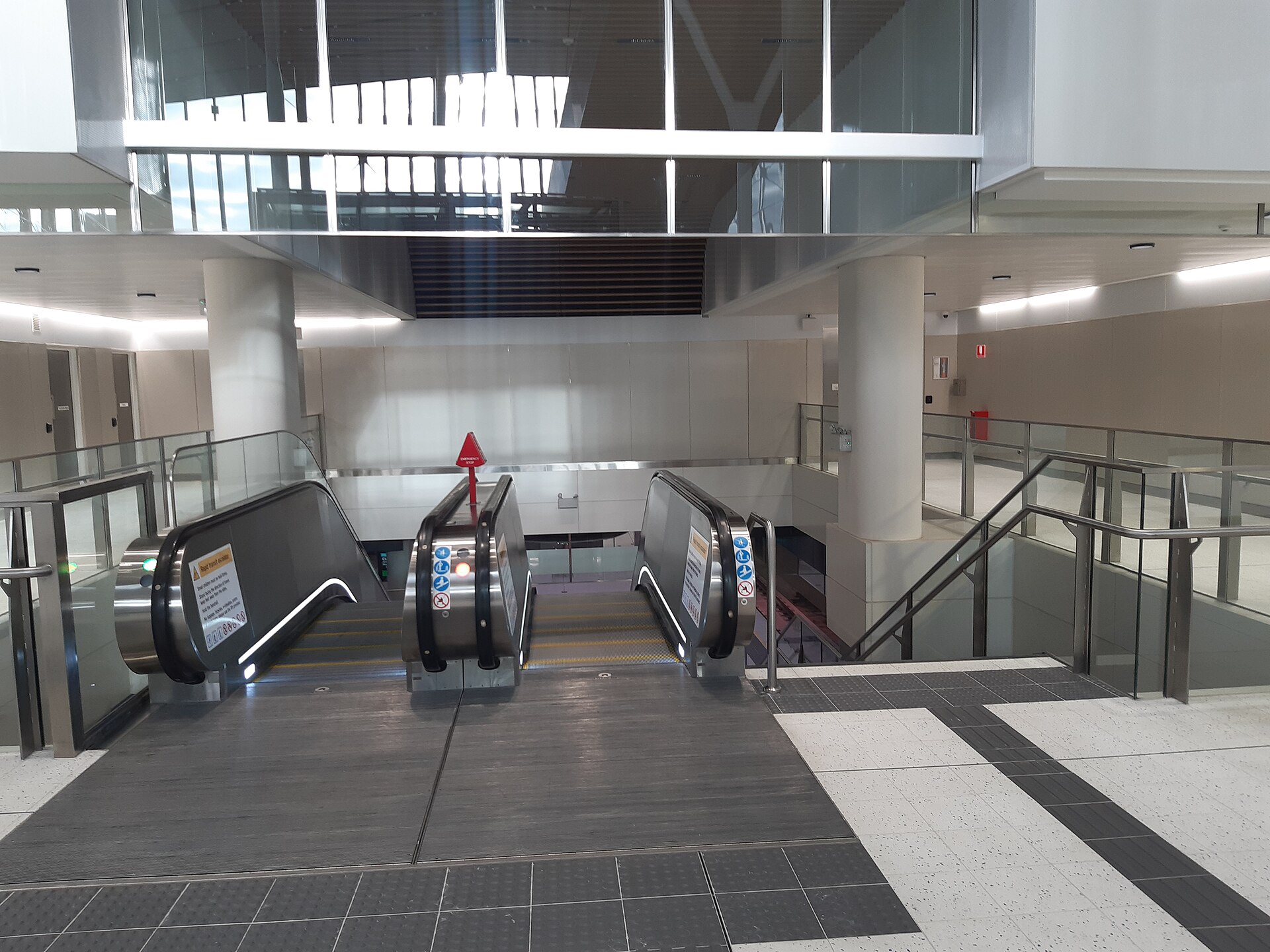 Interior of Airport Central railway station, Perth, October 2022