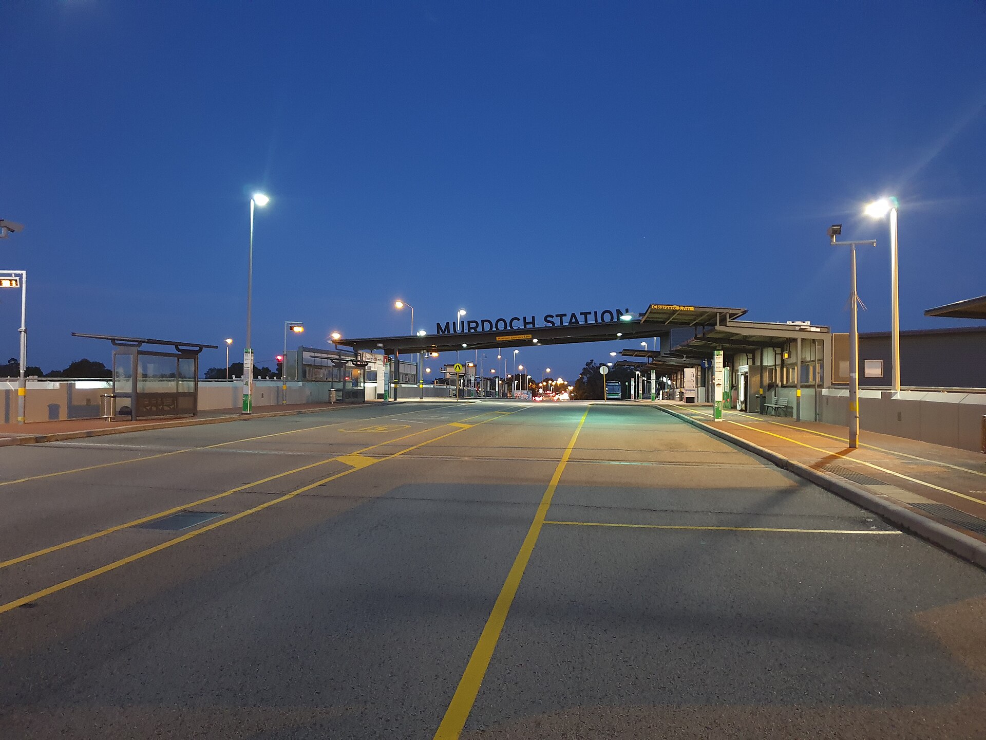 The bus level at Murdoch railway station, November 2020