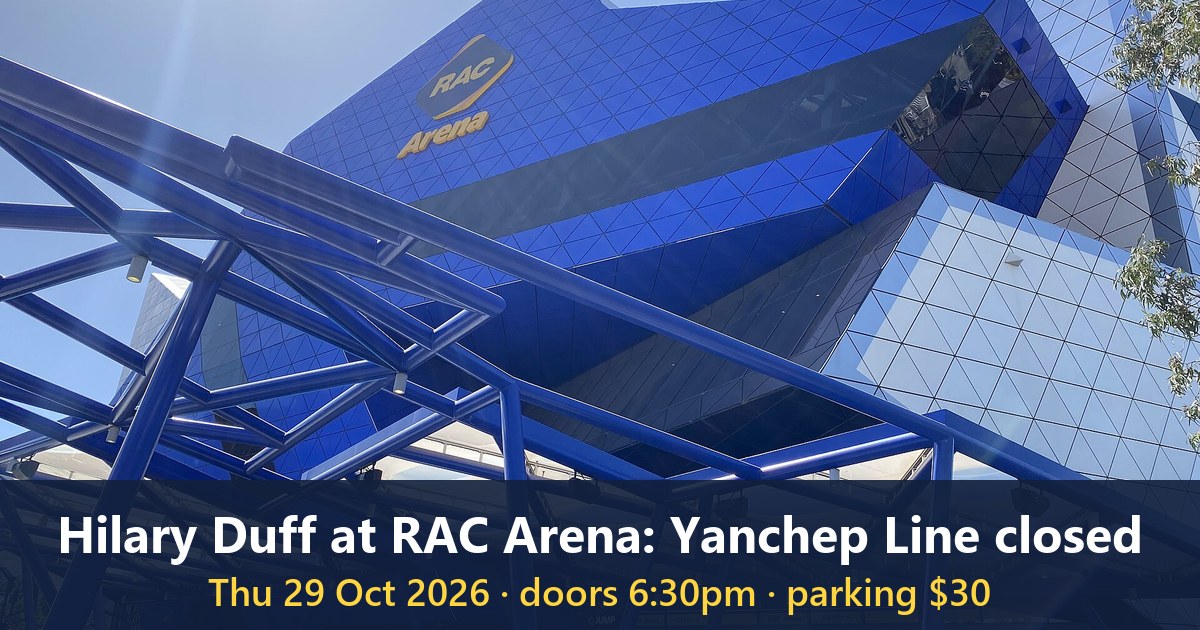 RAC Arena in Perth's central business district, February 2023