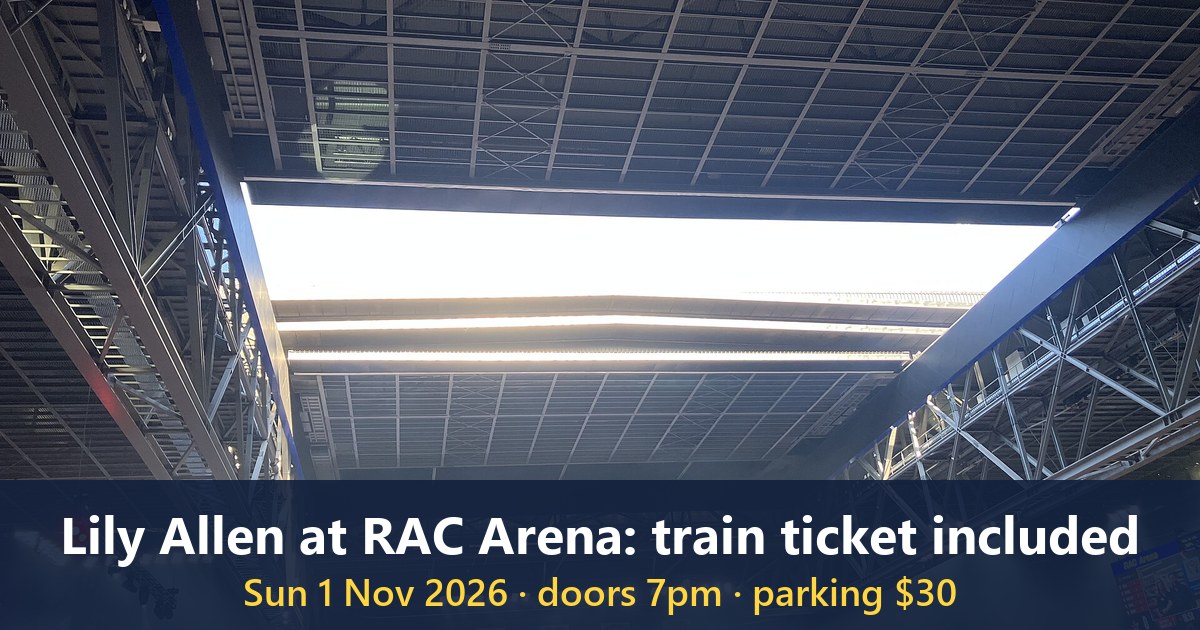 RAC Arena with its roof open, 14 January 2023