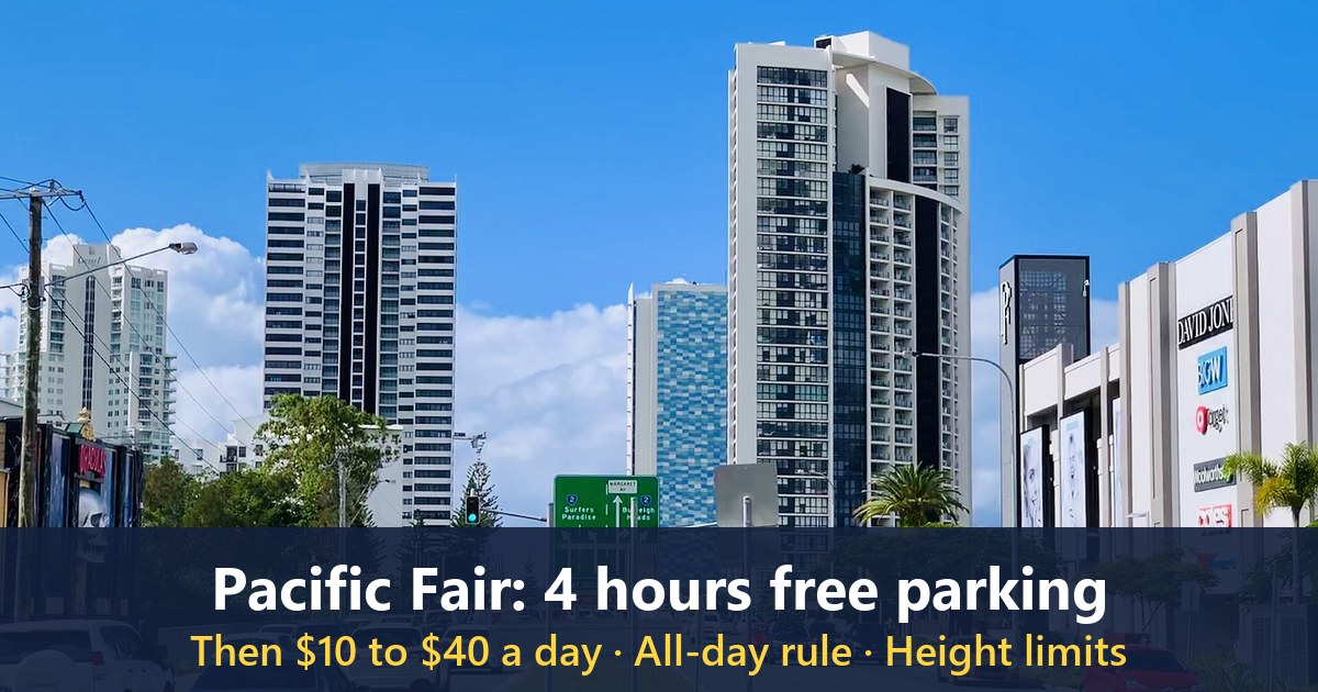 Pacific Fair shopping centre beside Hooker Boulevard, Broadbeach