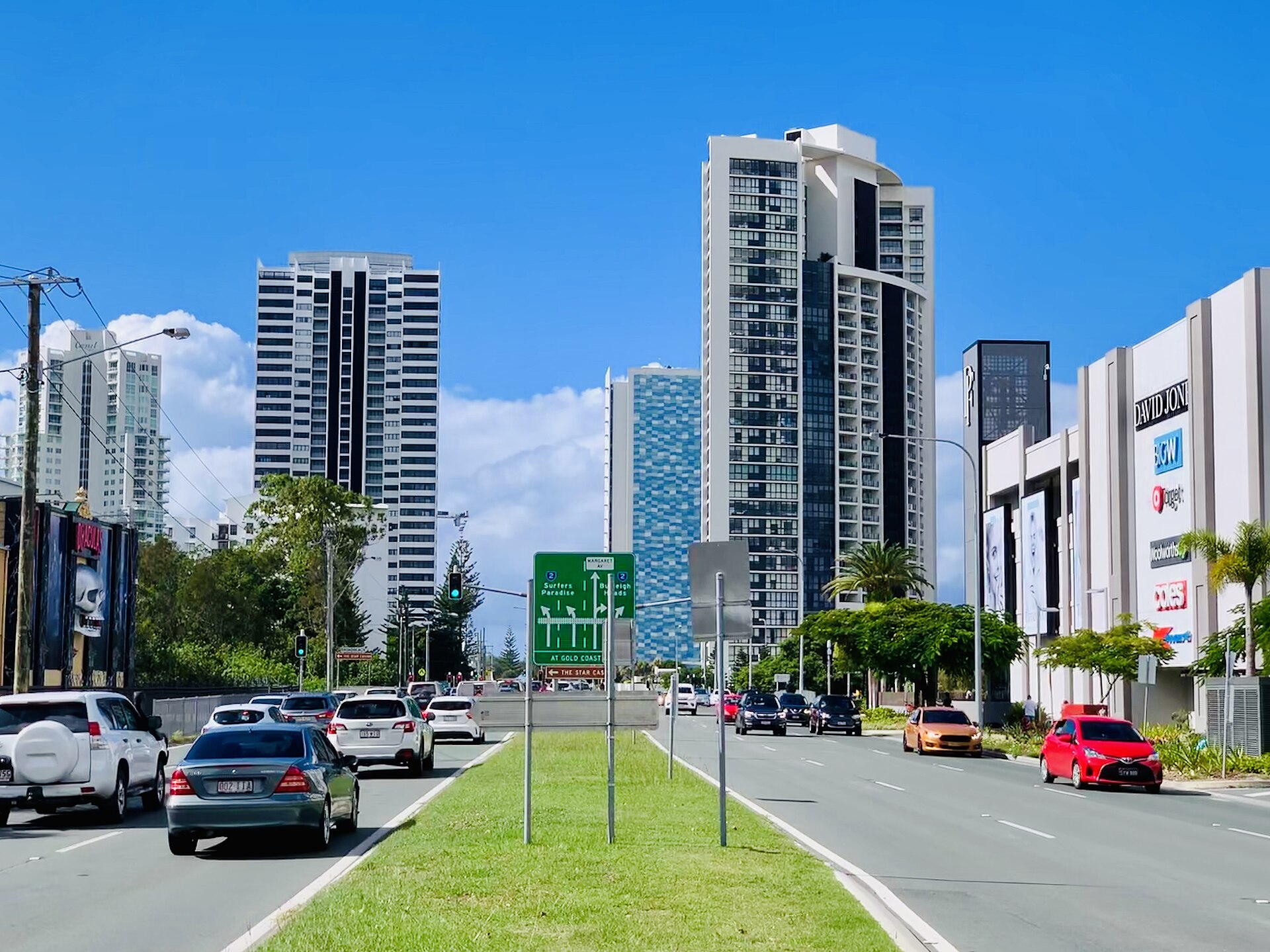 Pacific Fair shopping centre beside Hooker Boulevard in Broadbeach, another place to park nearby (not part of the convention centre)