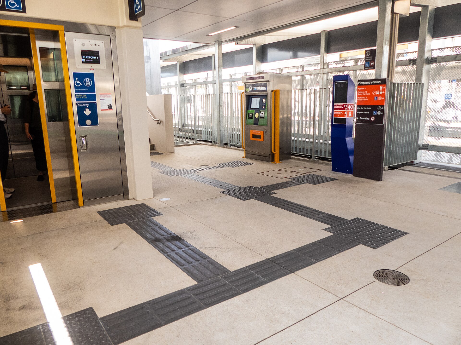 Platform 1 at Pimpama Railway Station, photographed in October 2025