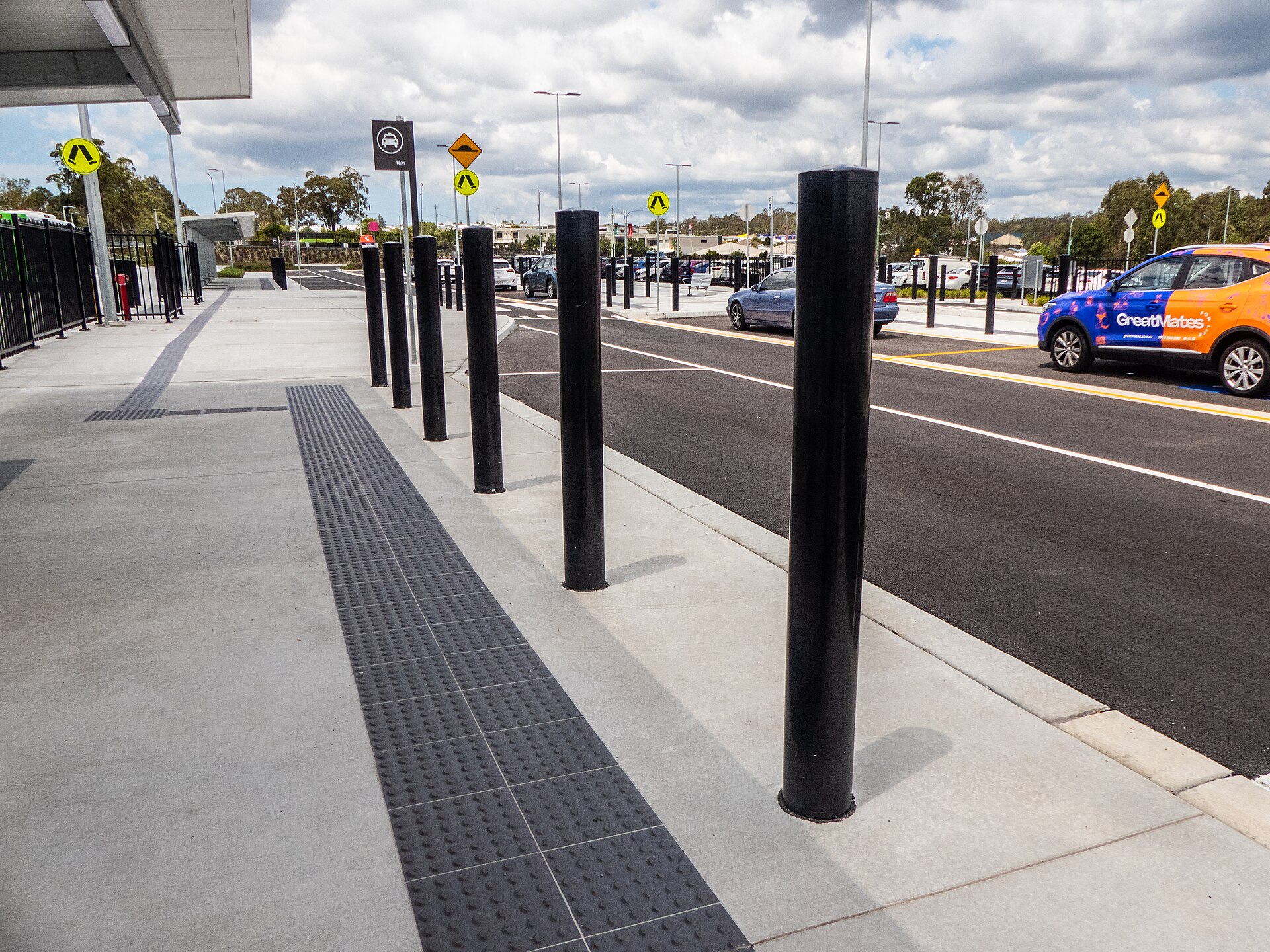 The taxi zone at Pimpama Railway Station, photographed in October 2025