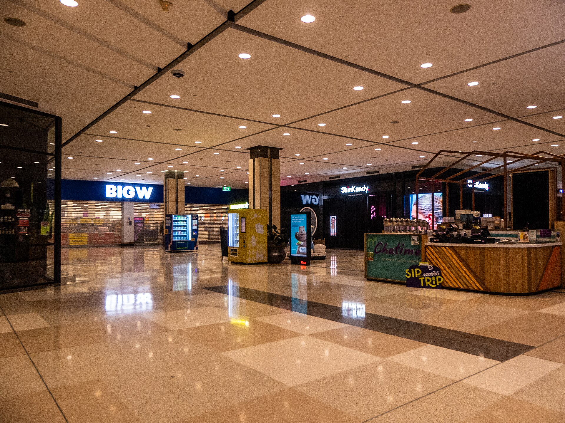 Inside Westfield Chermside near Big W, photographed in 2024