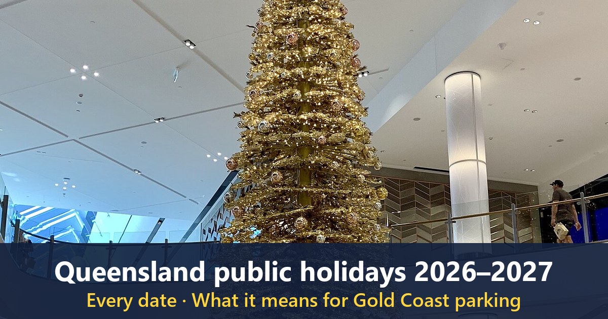 Christmas tree at Pacific Fair, Broadbeach, Gold Coast (photo taken in 2018)