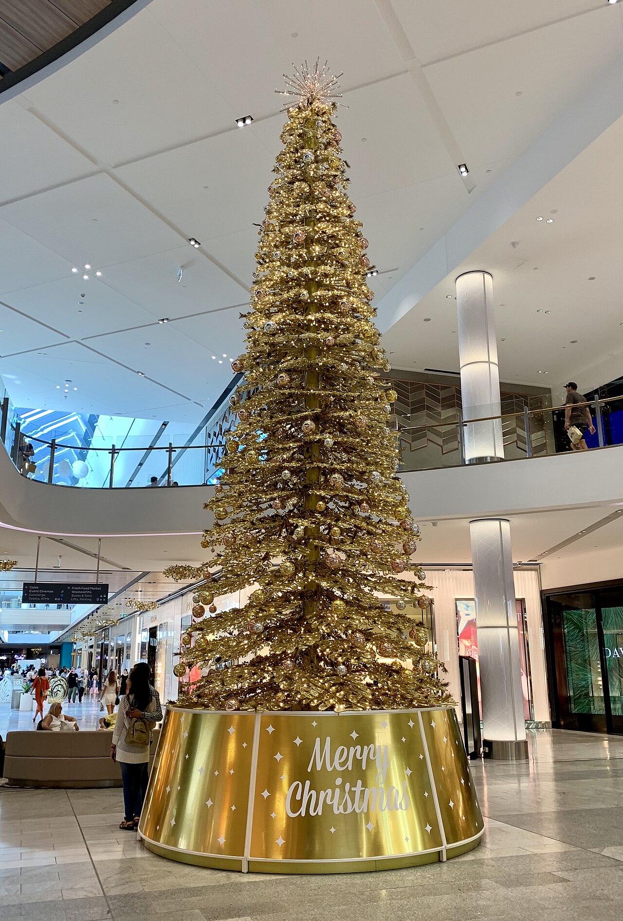 Christmas tree inside Pacific Fair in 2018, before the festive season