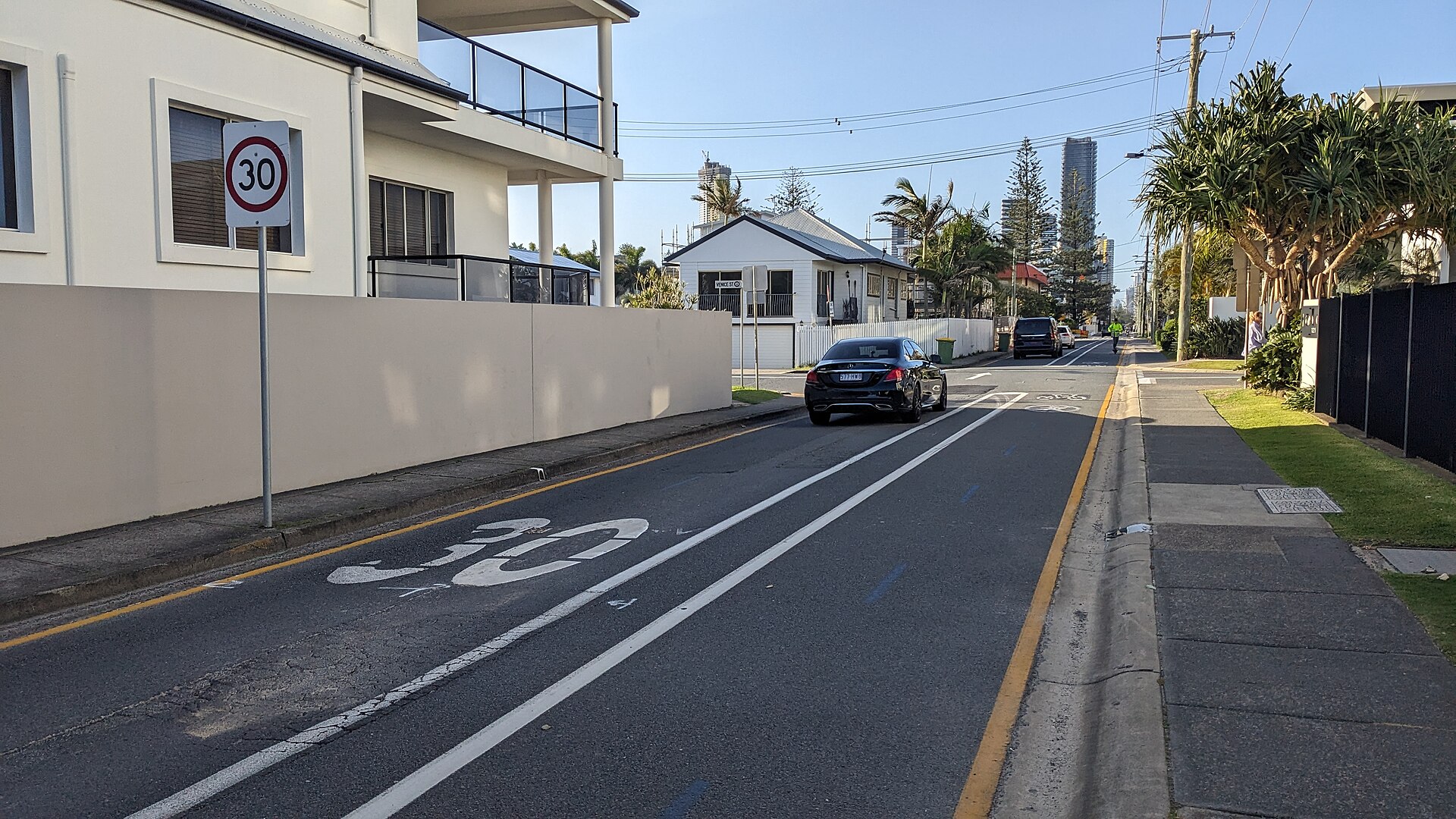 Hedges Avenue in Mermaid Beach, photographed in 2024