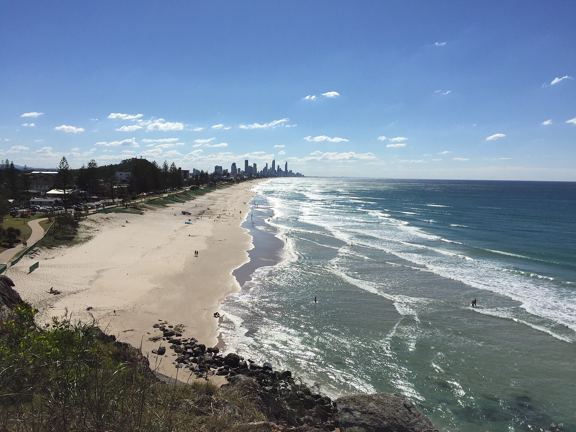 Miami Beach seen from Mick Schamburg Park, photographed in 2016, shown for orientation