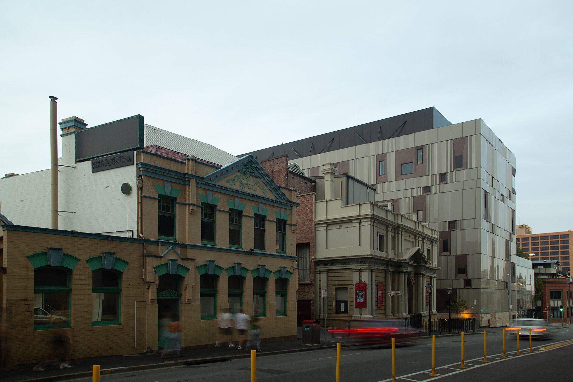 Campbell Street in Hobart with the Theatre Royal Hotel