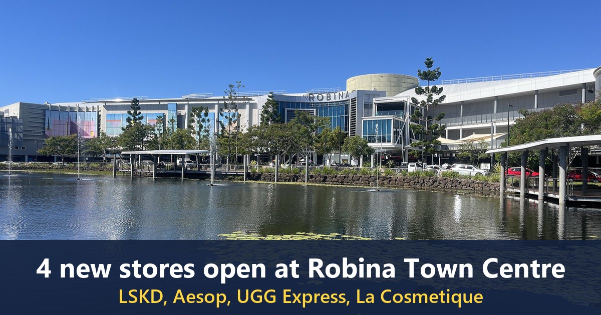 Robina Town Centre seen across the lake from The Promenade