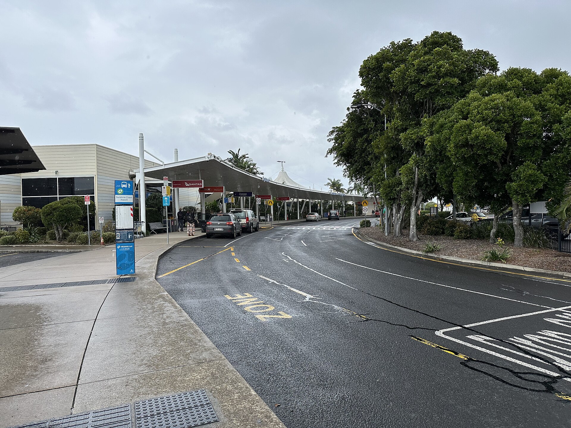 Sunshine Coast Airport terminal, photographed in May 2024