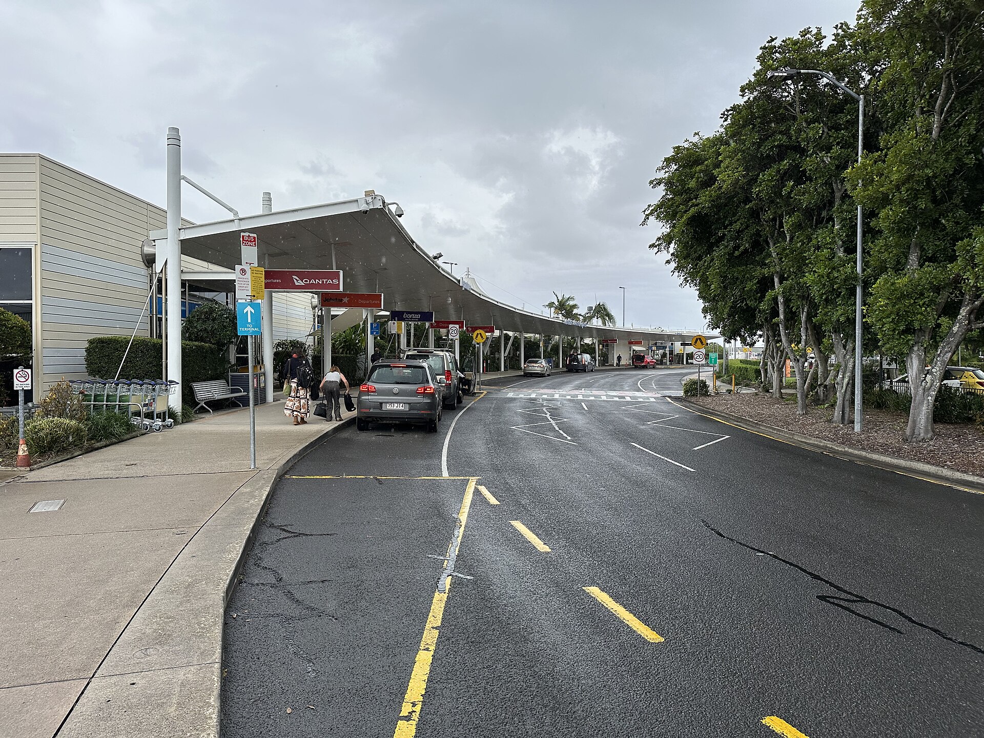 Sunshine Coast Airport terminal, photographed in May 2024