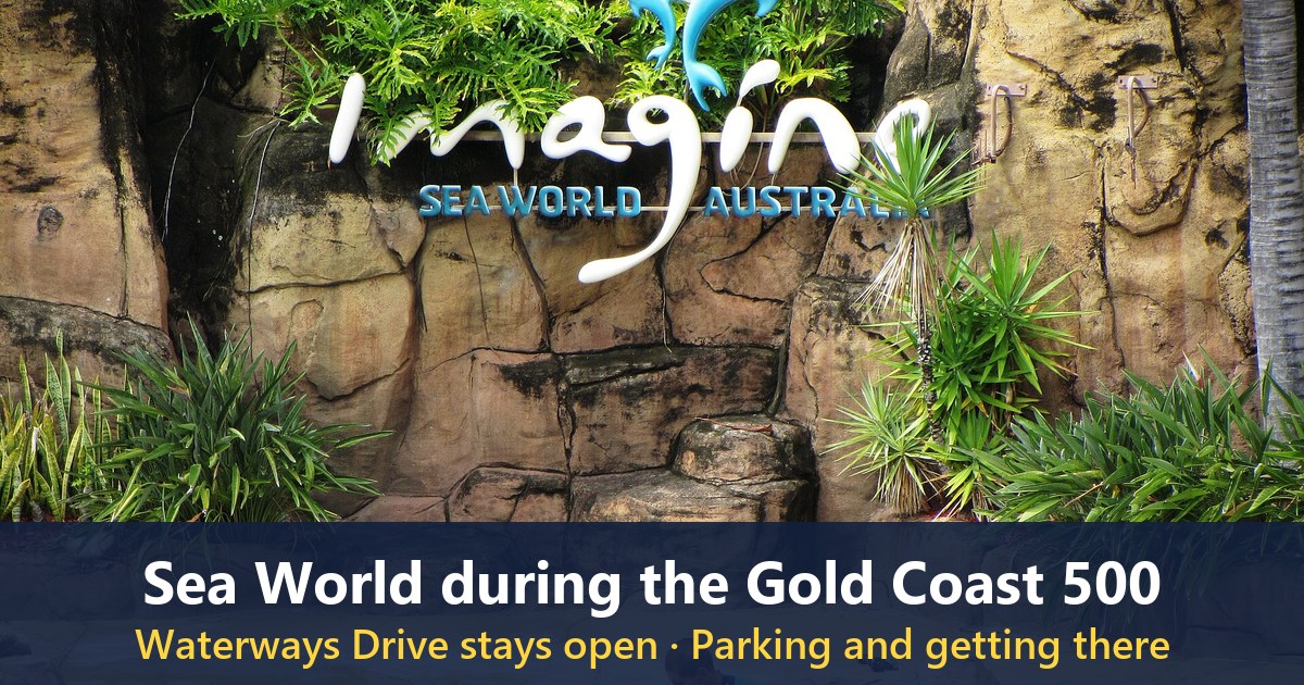 Sea World Australia entrance sign, Main Beach