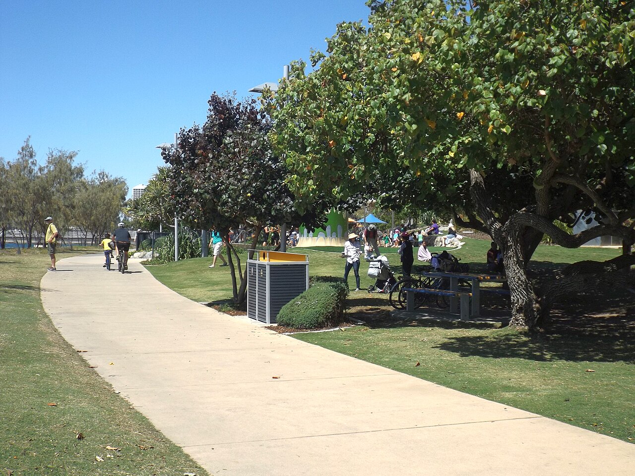 Path and picnic area at Broadwater Parklands, Southport