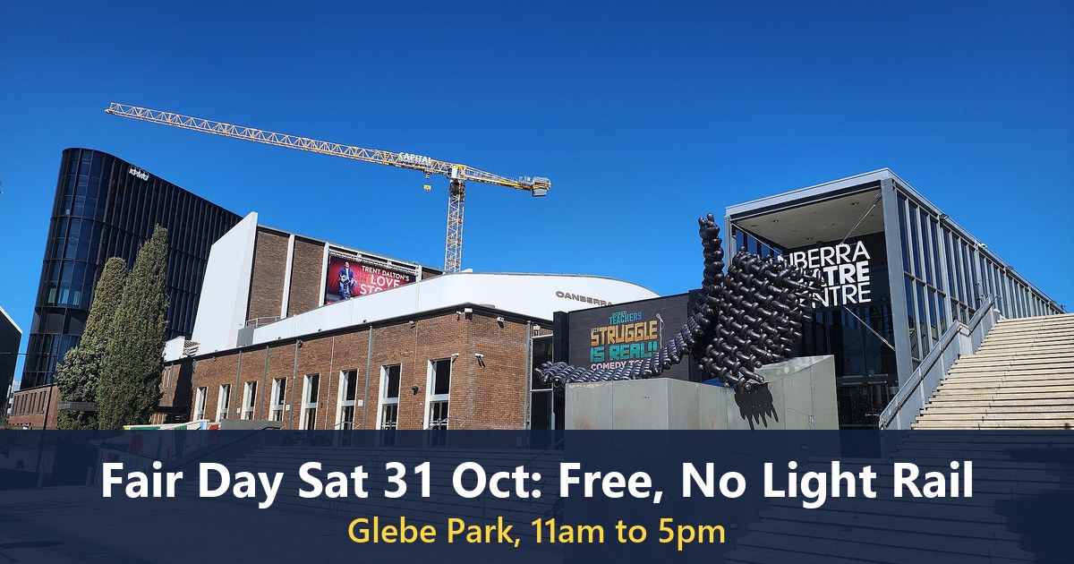 Canberra Theatre Centre complex, next to Glebe Park