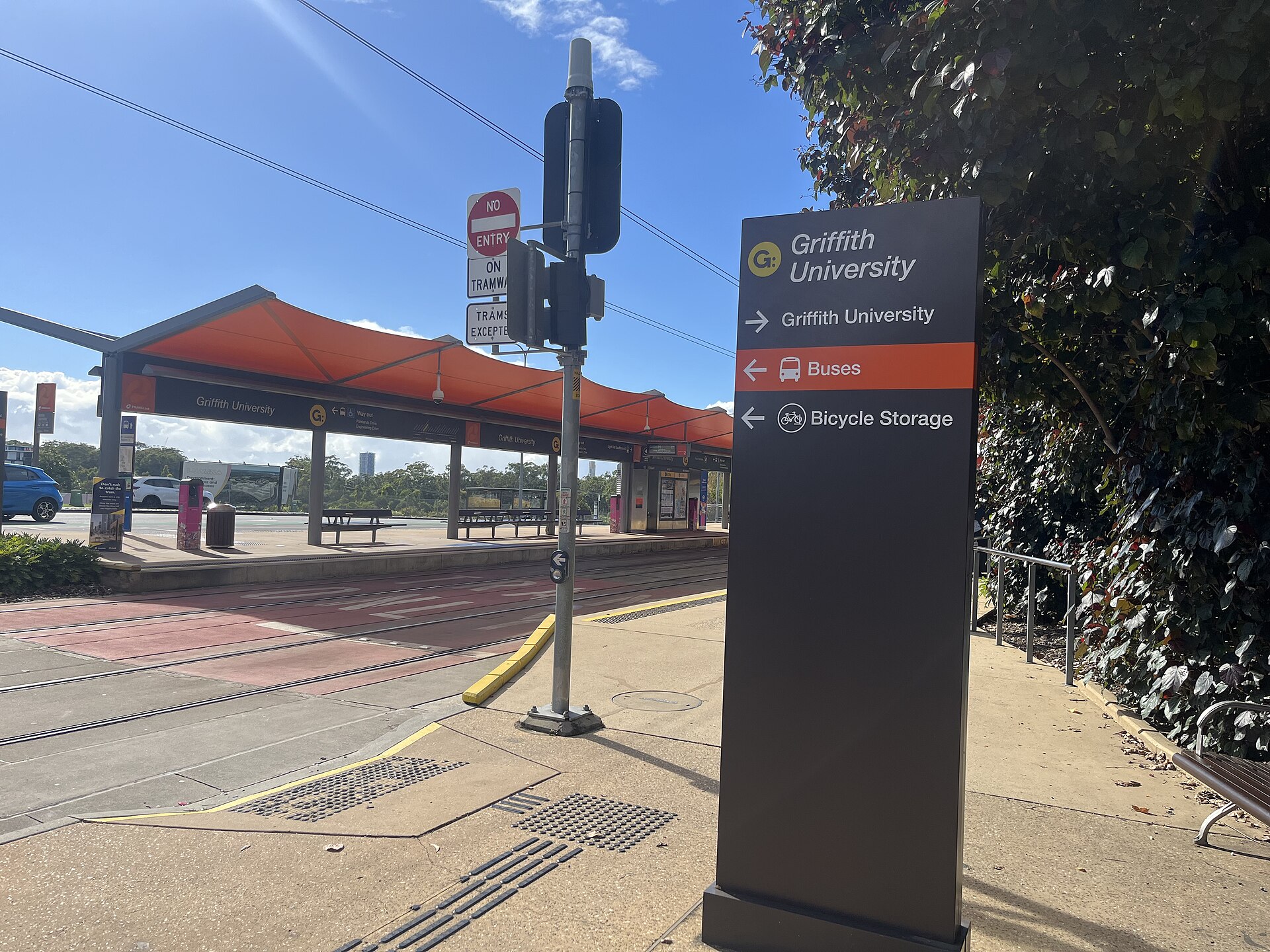 Griffith University light rail station entrance