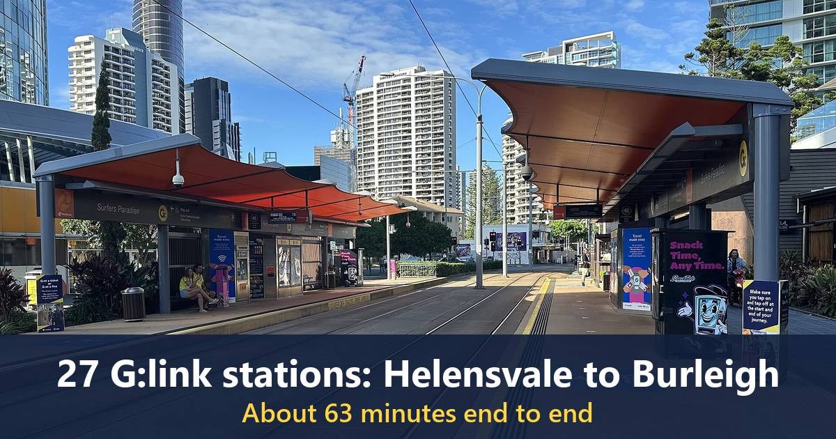 Surfers Paradise light rail station in June 2026