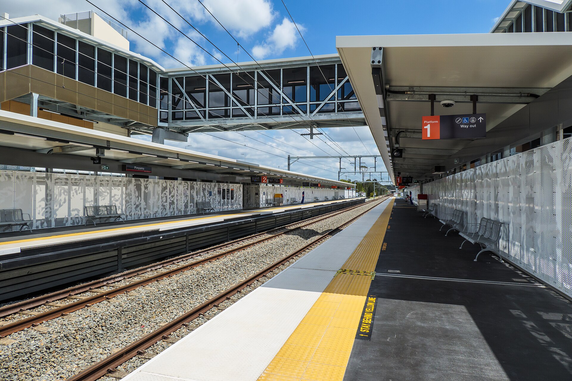 Platform 1 at Pimpama railway station