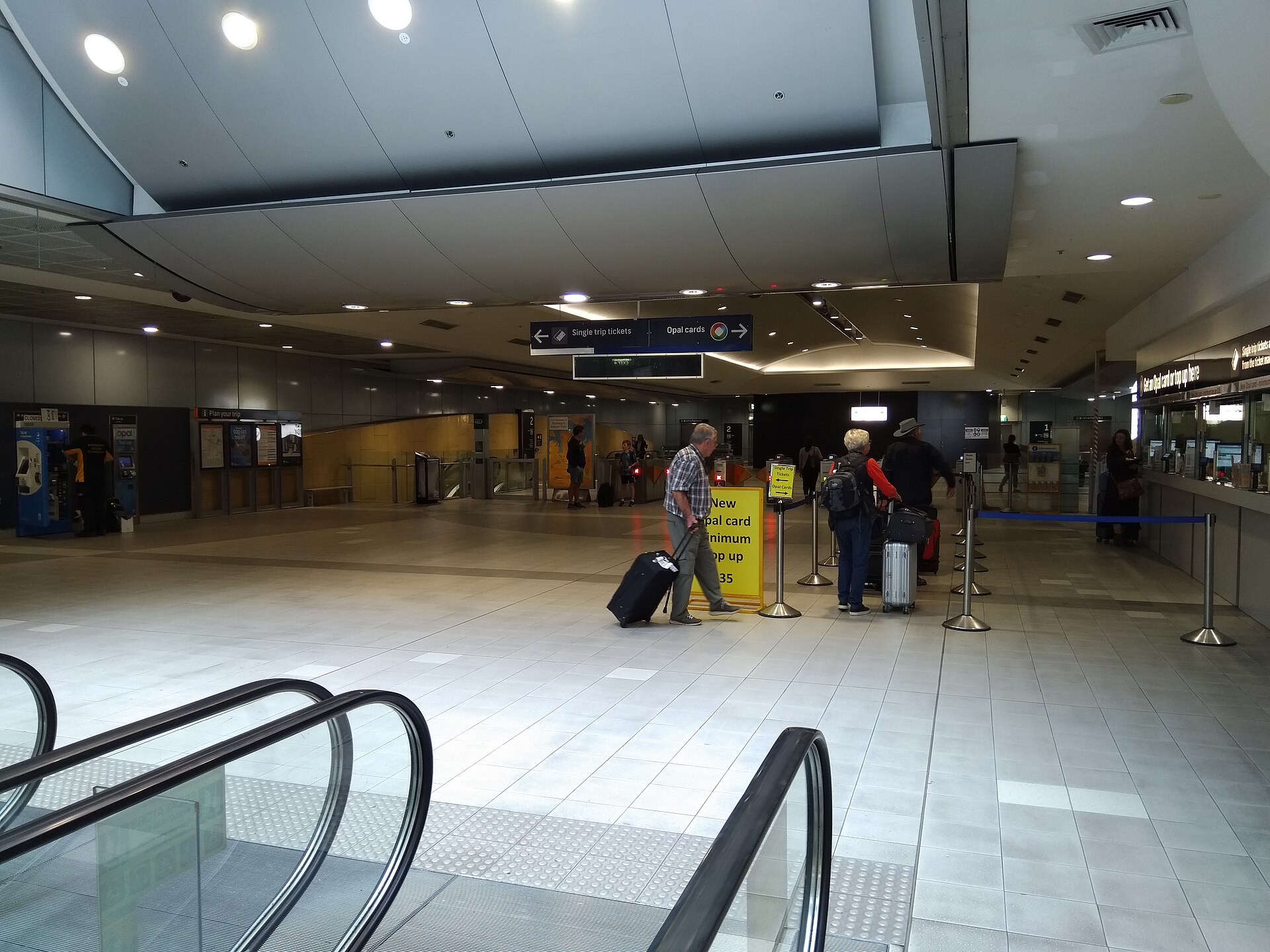 The concourse at International Airport railway station in November 2018