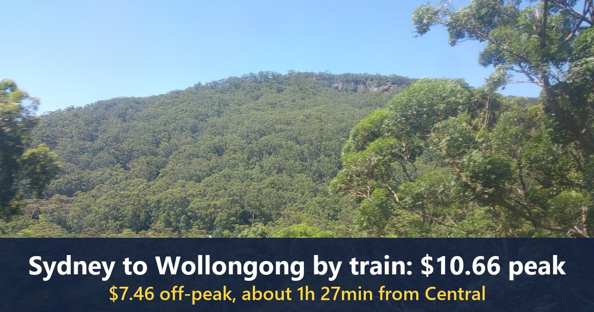 View of the Royal National Park from the Illawarra railway line