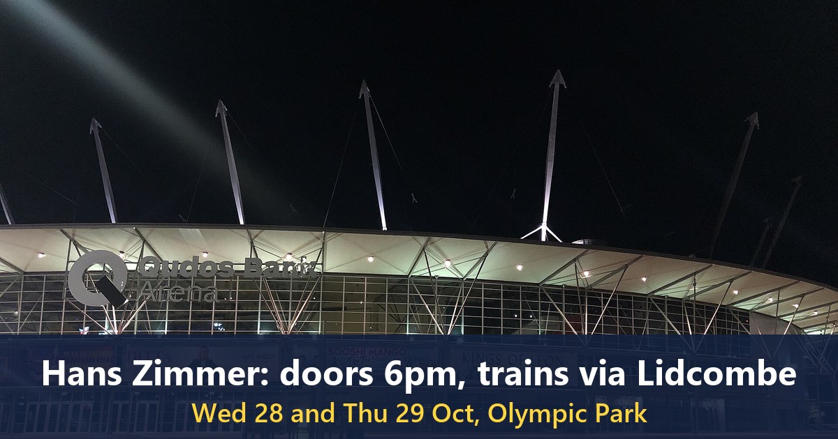 Qudos Bank Arena (now Afterpay Arena) at night, Sydney Olympic Park, 2021
