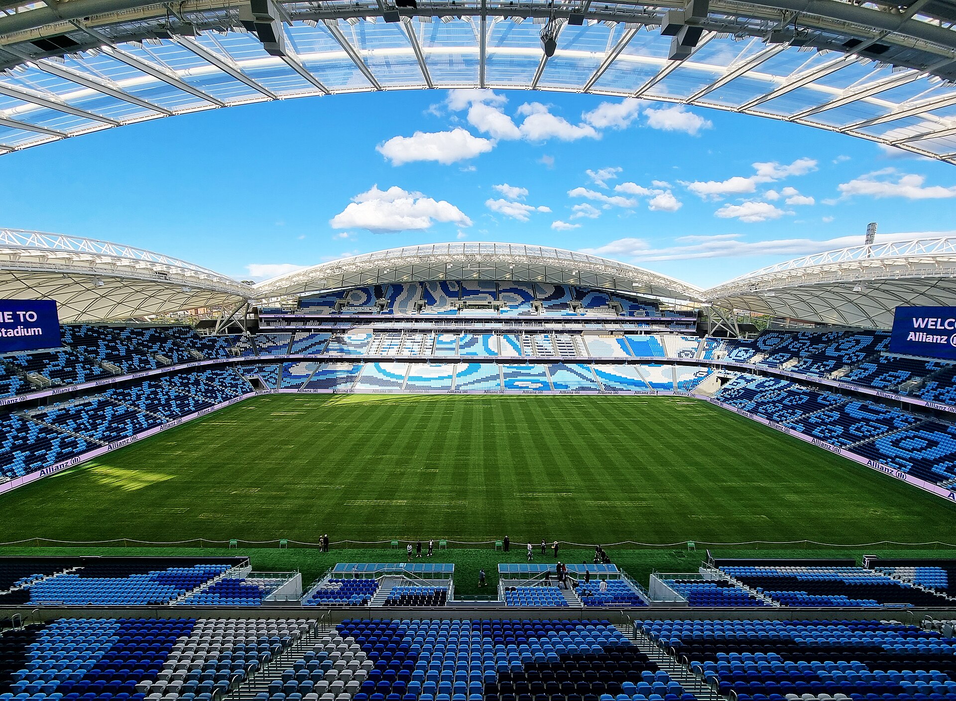 The inside of Allianz Stadium before it opened, August 2022