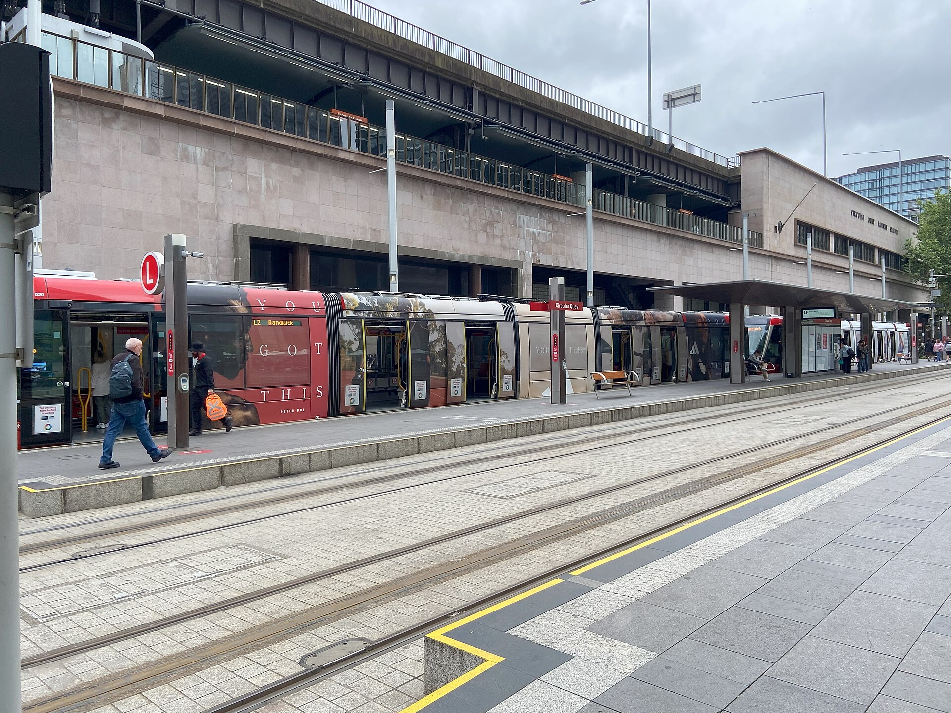 Circular Quay light rail station in October 2024