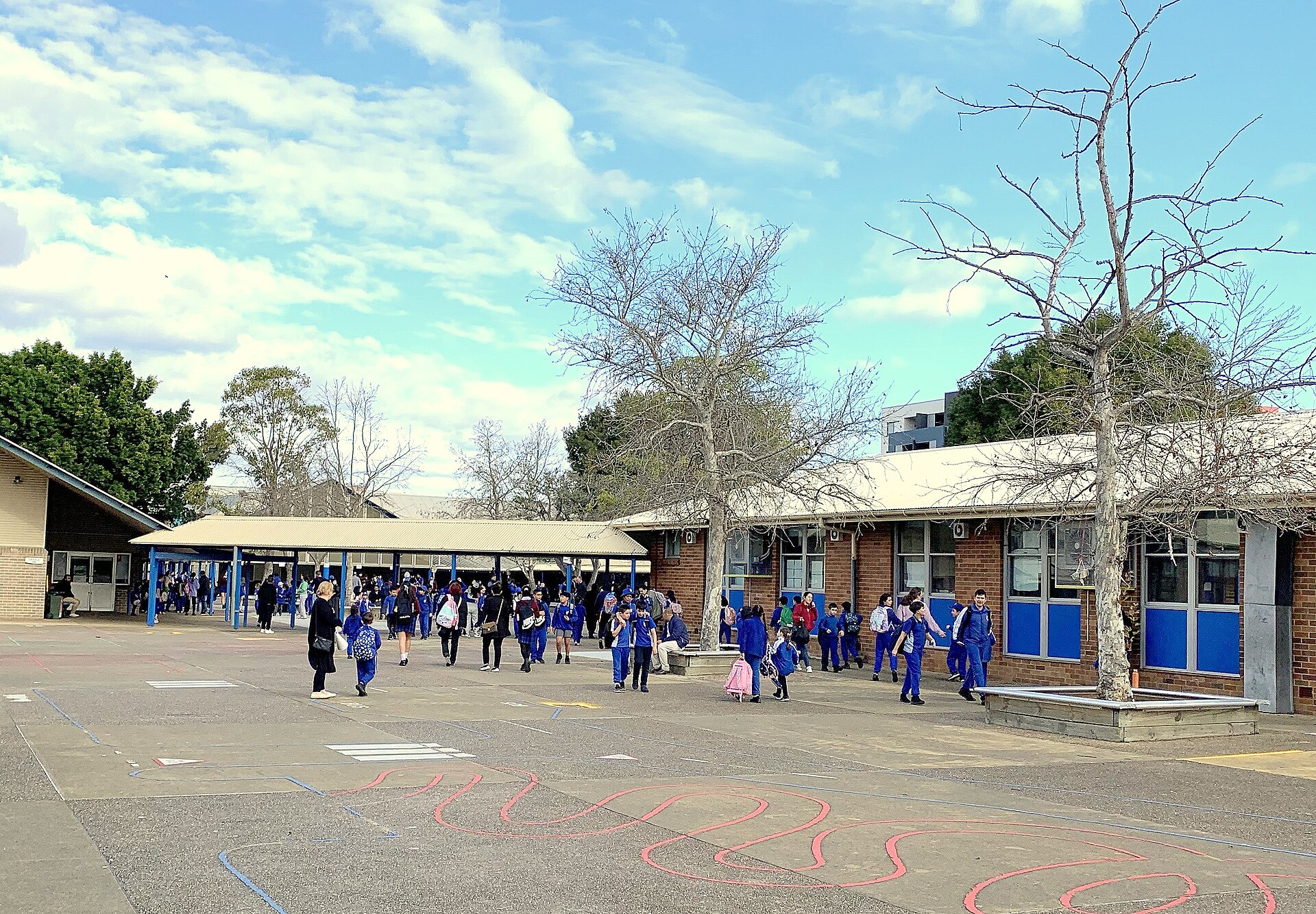 A playground at Fairfield Public School in July 2024