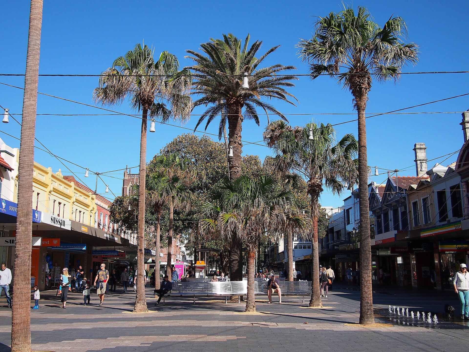 The Corso in Manly in July 2013