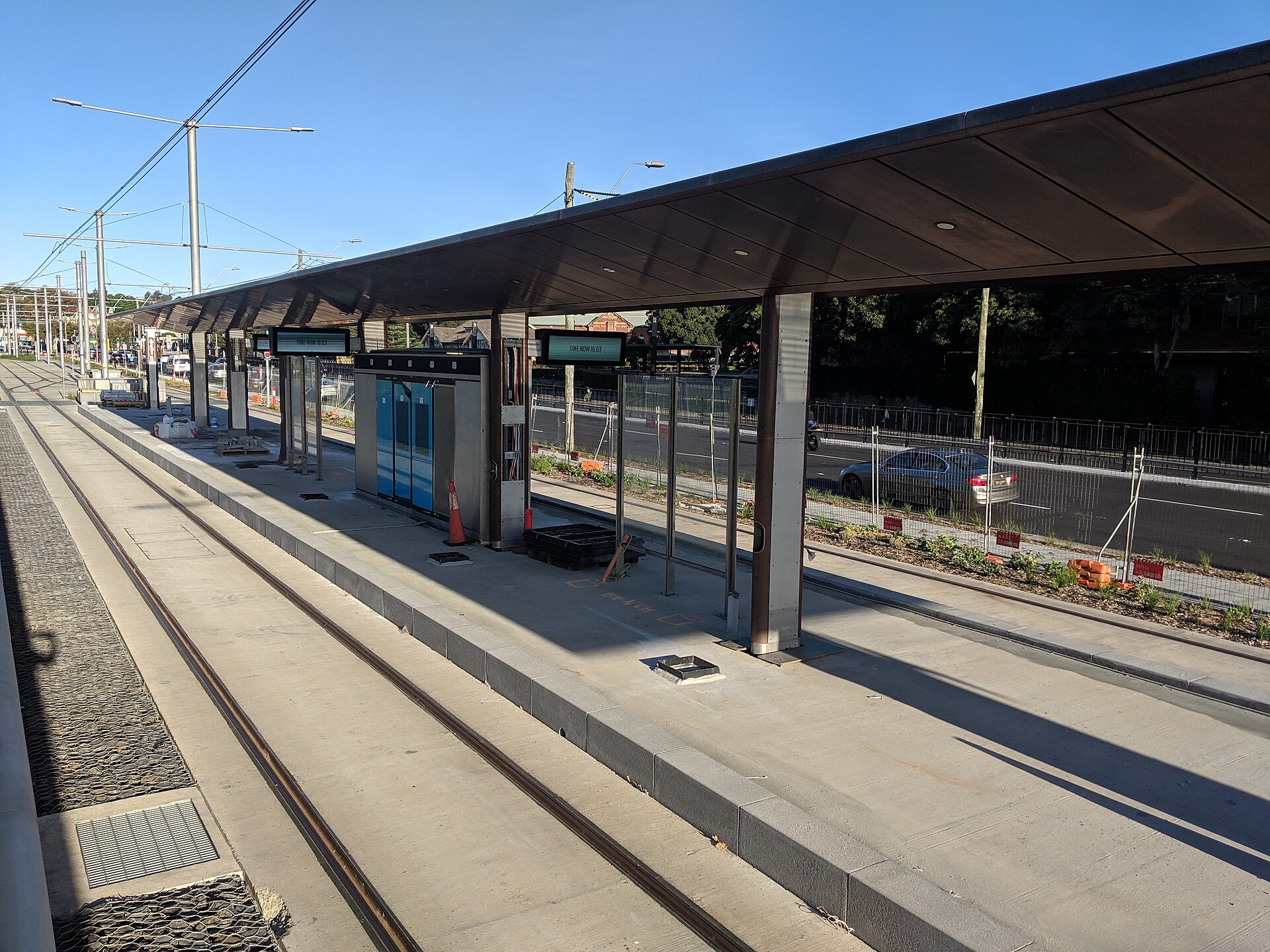 The Royal Randwick light rail stop in April 2019