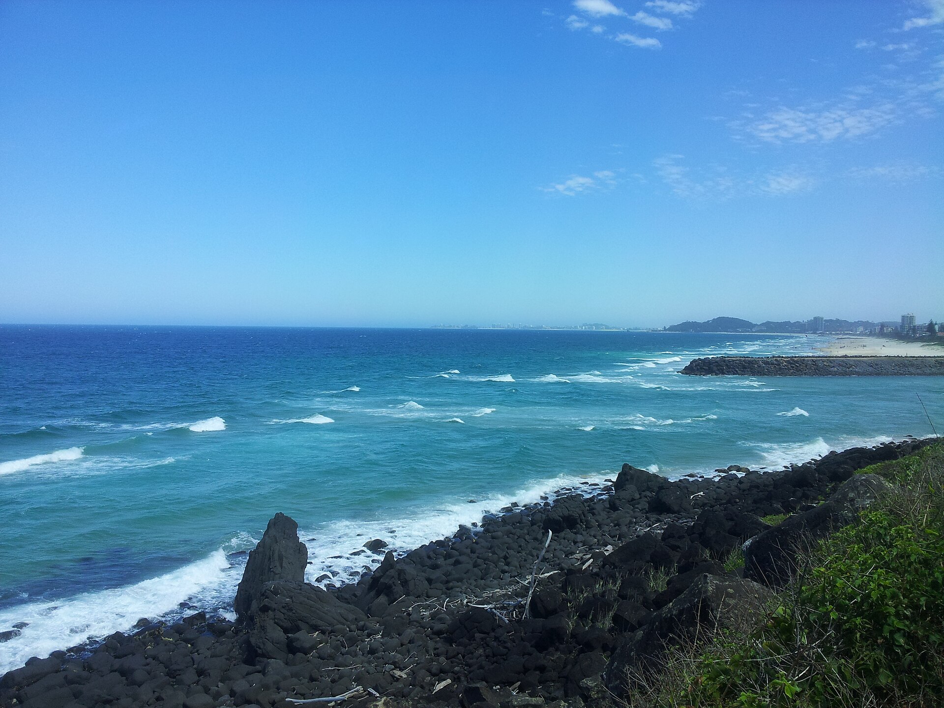 Cannon Rock and the Tallebudgera Creek mouth