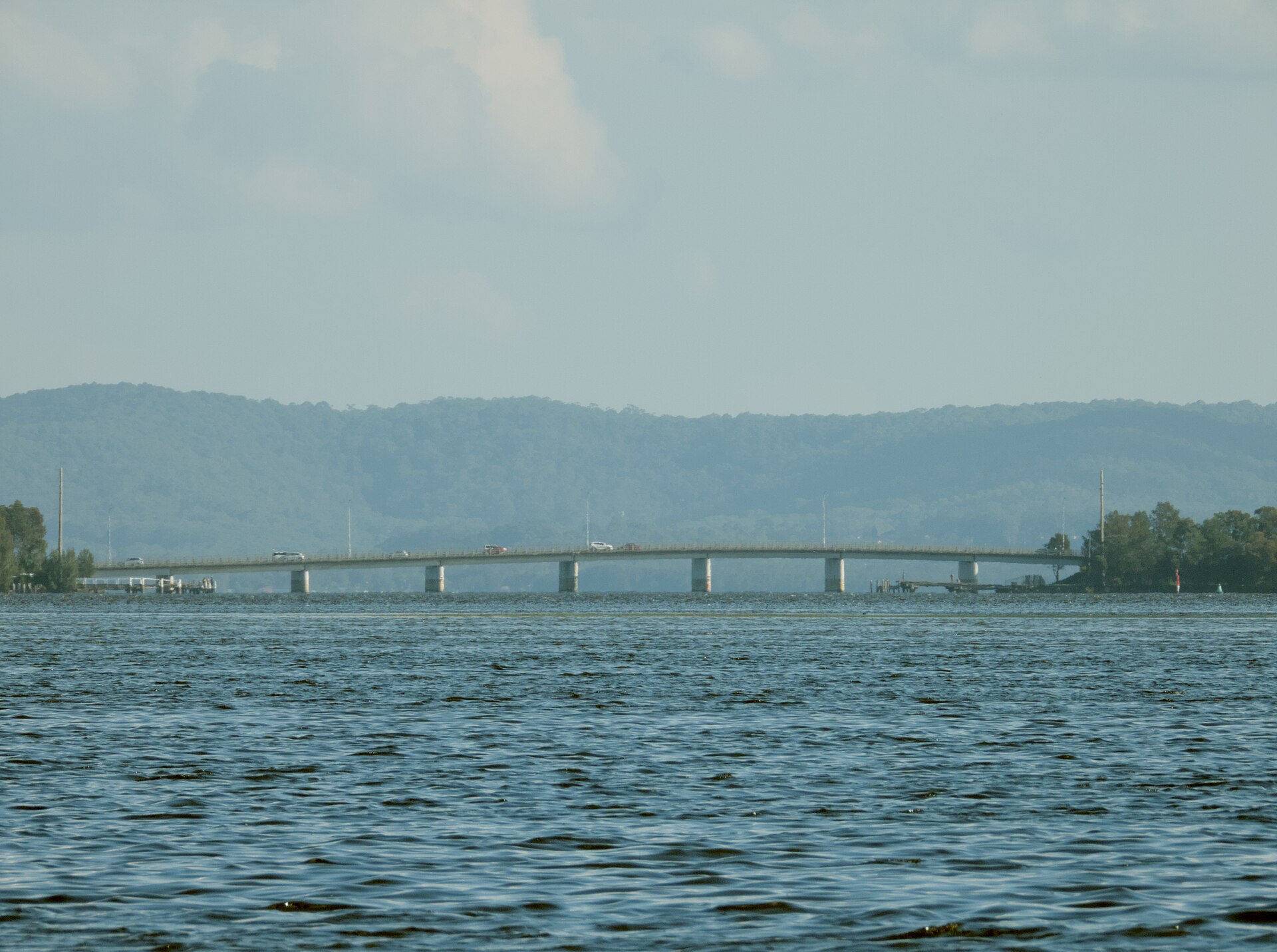 Toukley Bridge seen from Buff Point in May 2025