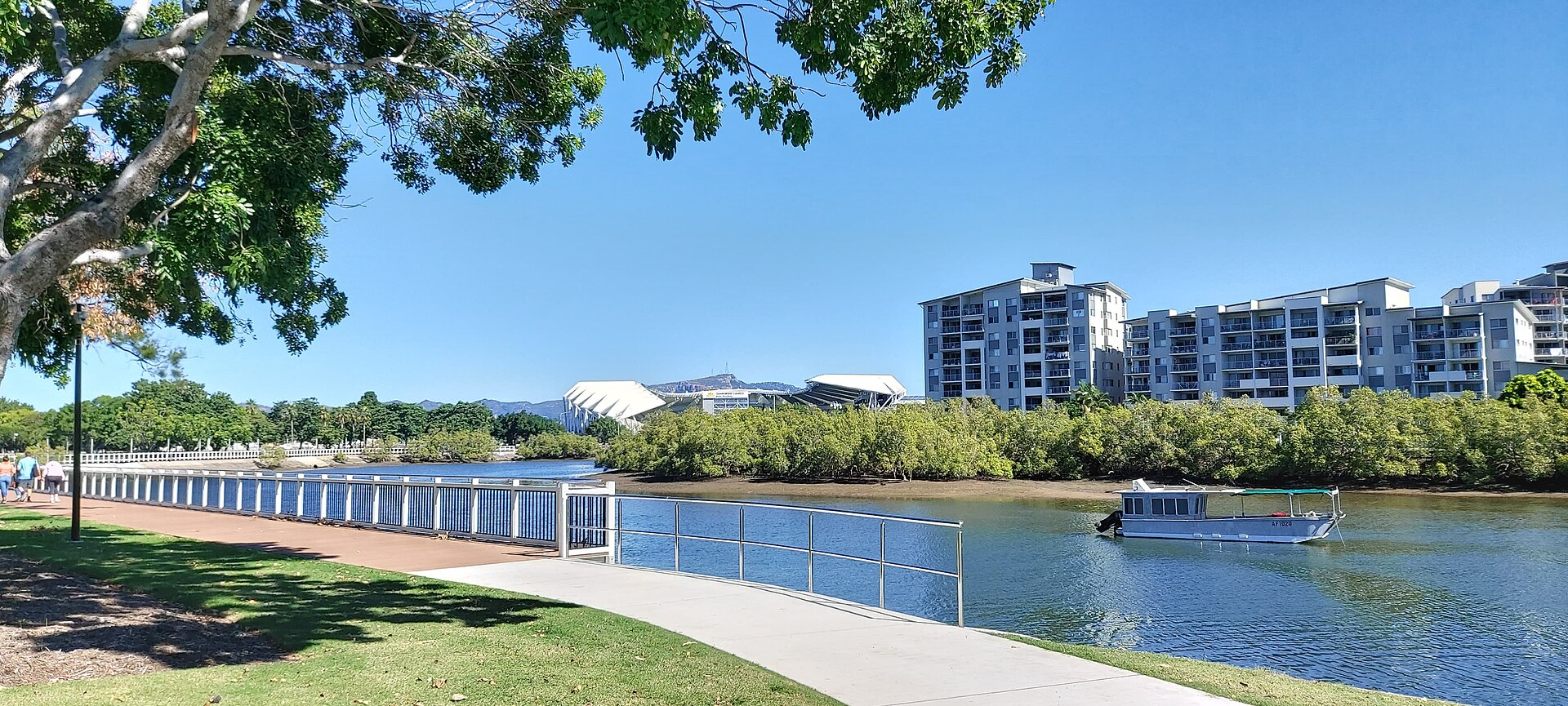 The waterfront boardwalk in the Townsville CBD