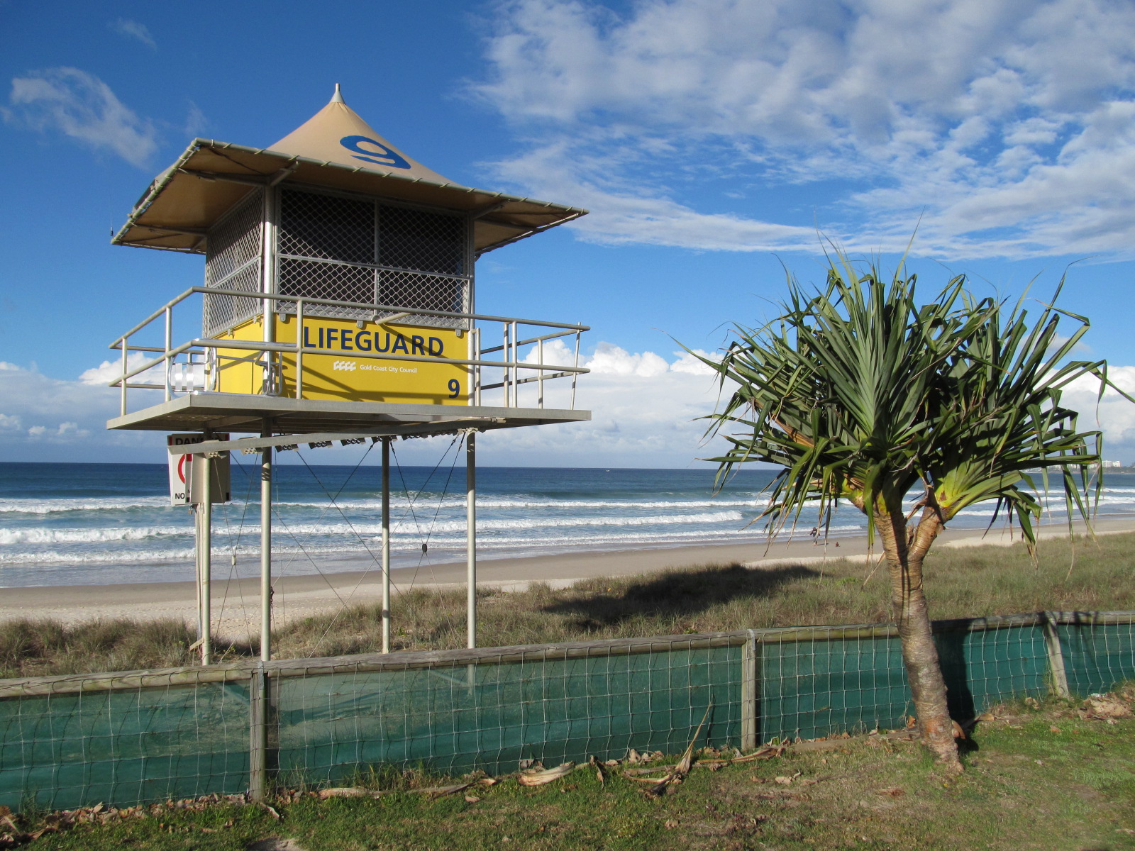 Lifeguard tower on Tugun Beach, Gold Coast