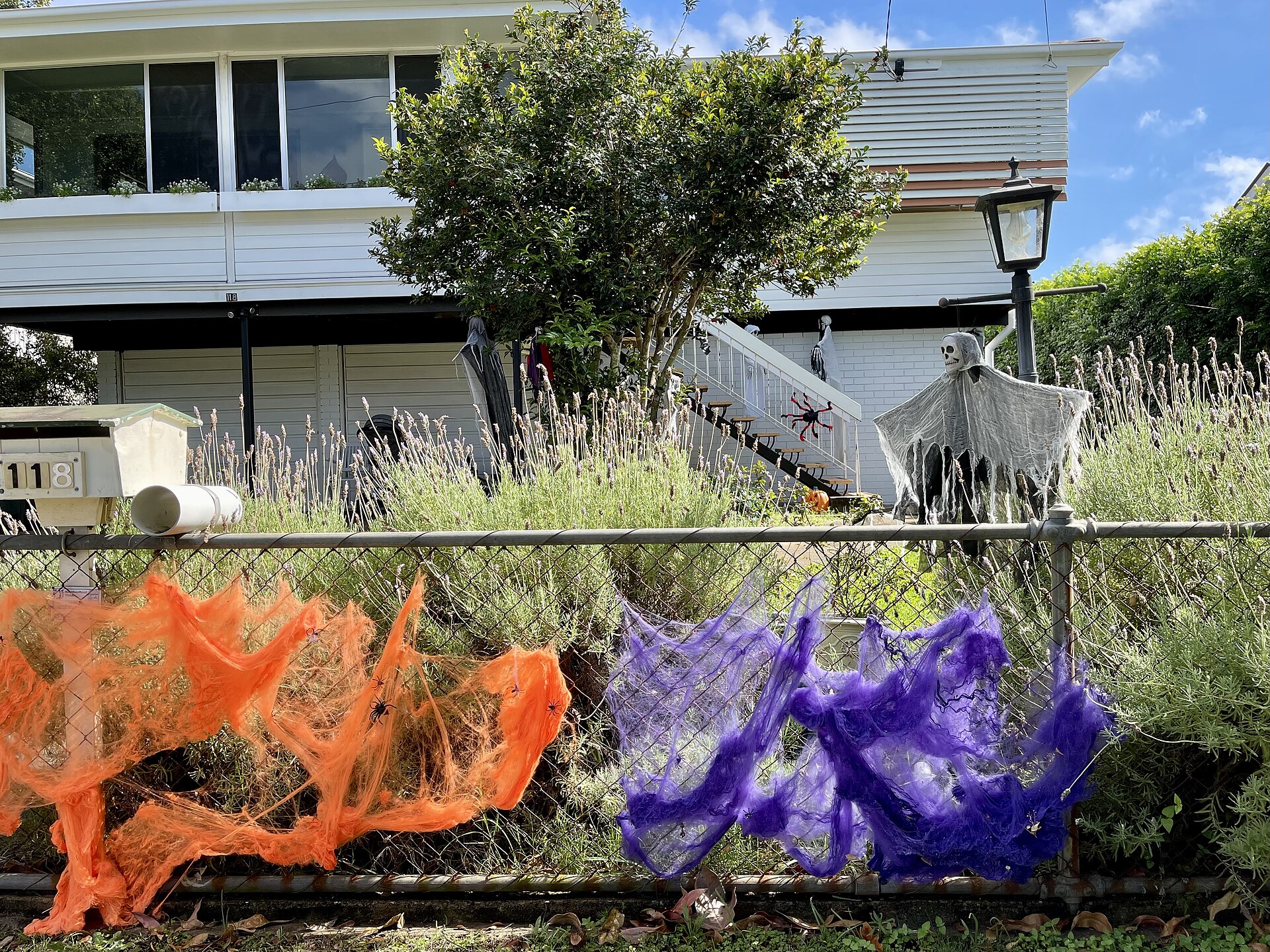 Halloween decorations on a house in Corinda, Queensland, 2021
