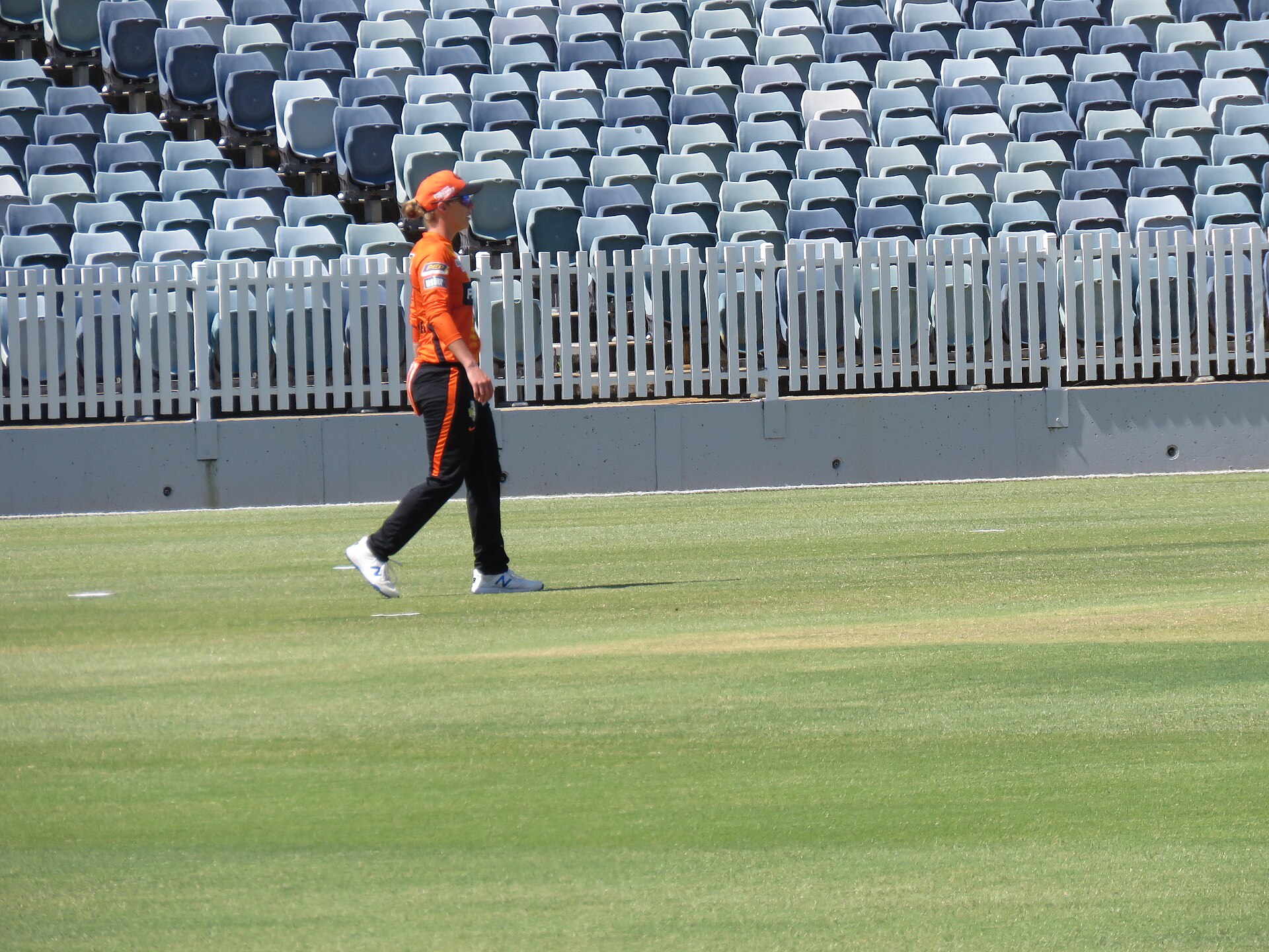 Hobart Hurricanes players in a WBBL match against Perth Scorchers